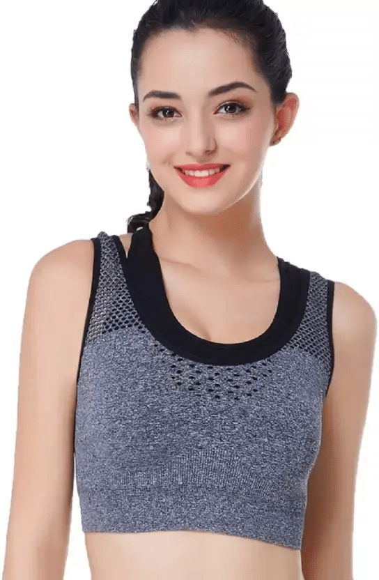     			Brifesha Black Cotton Blend Lightly Padded Women's Sports Bra ( Pack of 1 )
