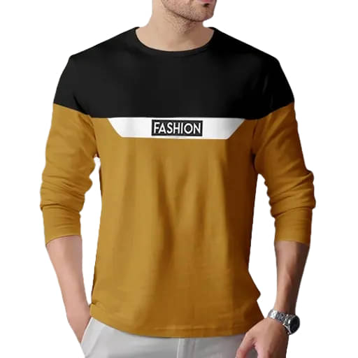 Diaz Men Cotton Regular Fit Printed T-Shirt ( Mustard ) Diaz Men Cotton Regular Fit Printed T-Shirt ( Mustard )