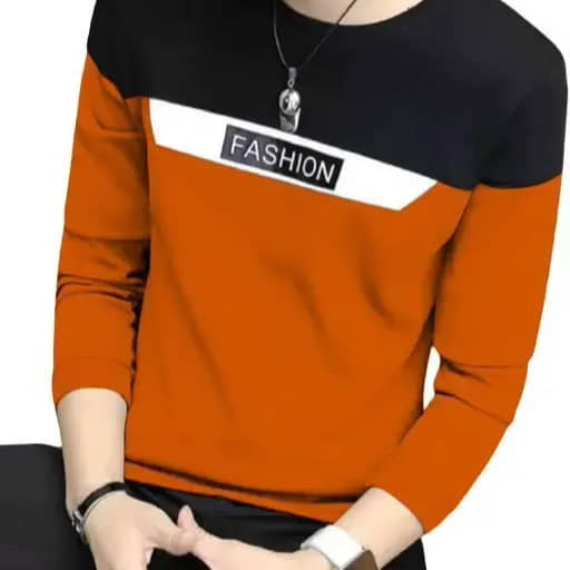 Diaz Men Cotton Regular Fit Printed T-Shirt ( Orange )