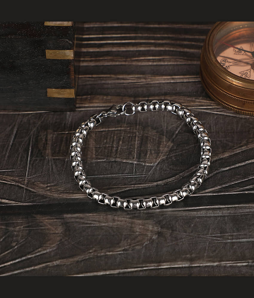 FASHION FRILL Silver Bracelet ( Pack of 1 ) - Bangles & Bracelets | Buy online on ZillyBuy
