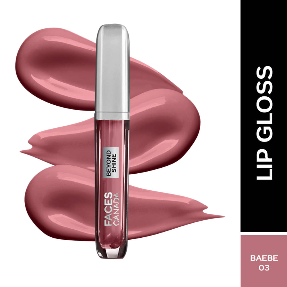     			FACES CANADA Beyond Shine Lip Gloss - Baebe 03, 3.8Ml ,24Hr Hydration , Instant Shine