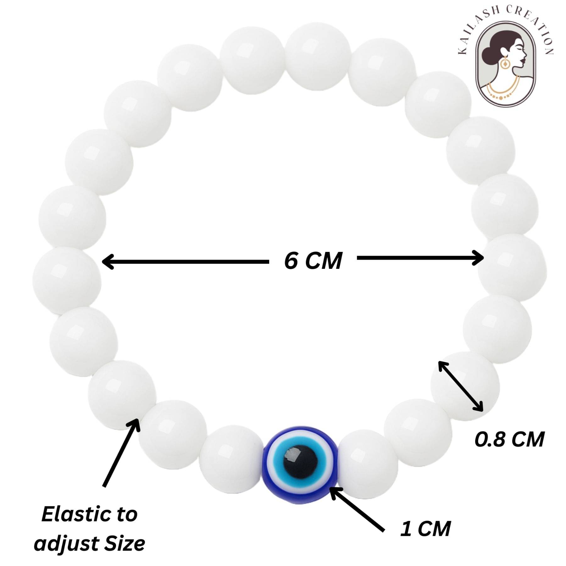Kailash Creation Global White Charm Bracelet ( Pack of 12 ) Kailash Creation Global White Charm Bracelet ( Pack of 12 )