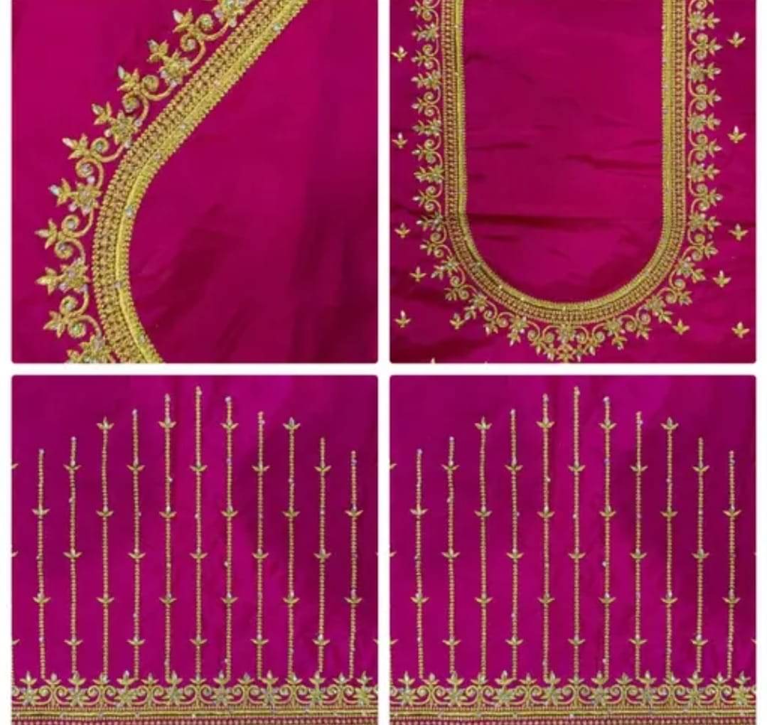 MAYRAAFASHION Pink Unstitched Silk Women's Blouse ( Pack of 1 ) MAYRAAFASHION Pink Unstitched Silk Women's Blouse ( Pack of 1 )