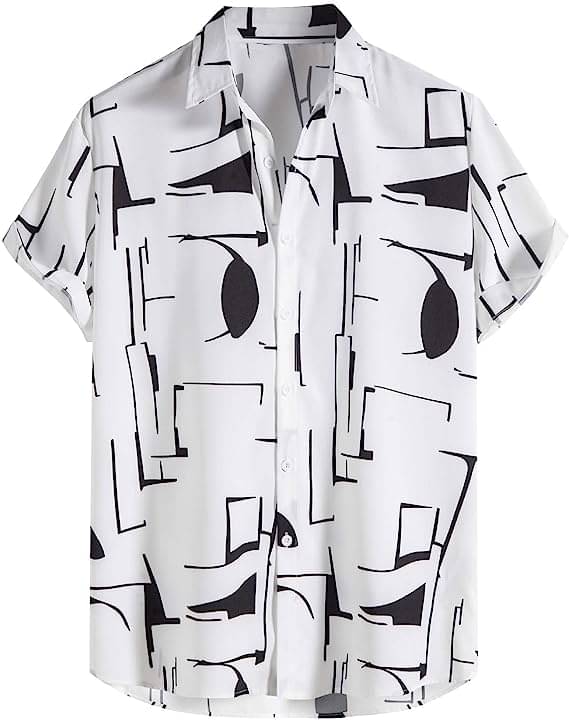 PAVICHA Rayon Flex Regular Fit Printed Half Sleeves Men's Casual Shirt - White ( Pack of 1 ) PAVICHA Rayon Flex Regular Fit Printed Half Sleeves Men's Casual Shirt - White ( Pack of 1 )