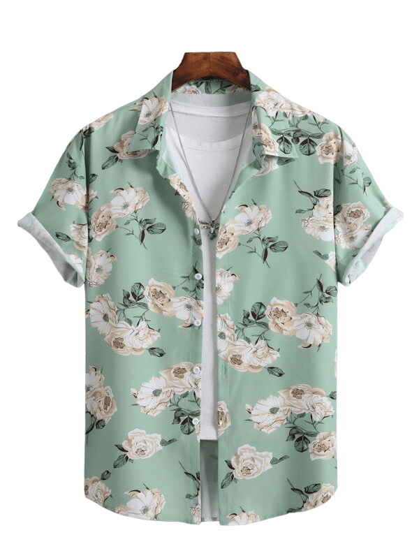 PAVICHA Rayon Flex Regular Fit Printed Half Sleeves Men's Casual Shirt - Green ( Pack of 1 ) PAVICHA Rayon Flex Regular Fit Printed Half Sleeves Men's Casual Shirt - Green ( Pack of 1 )