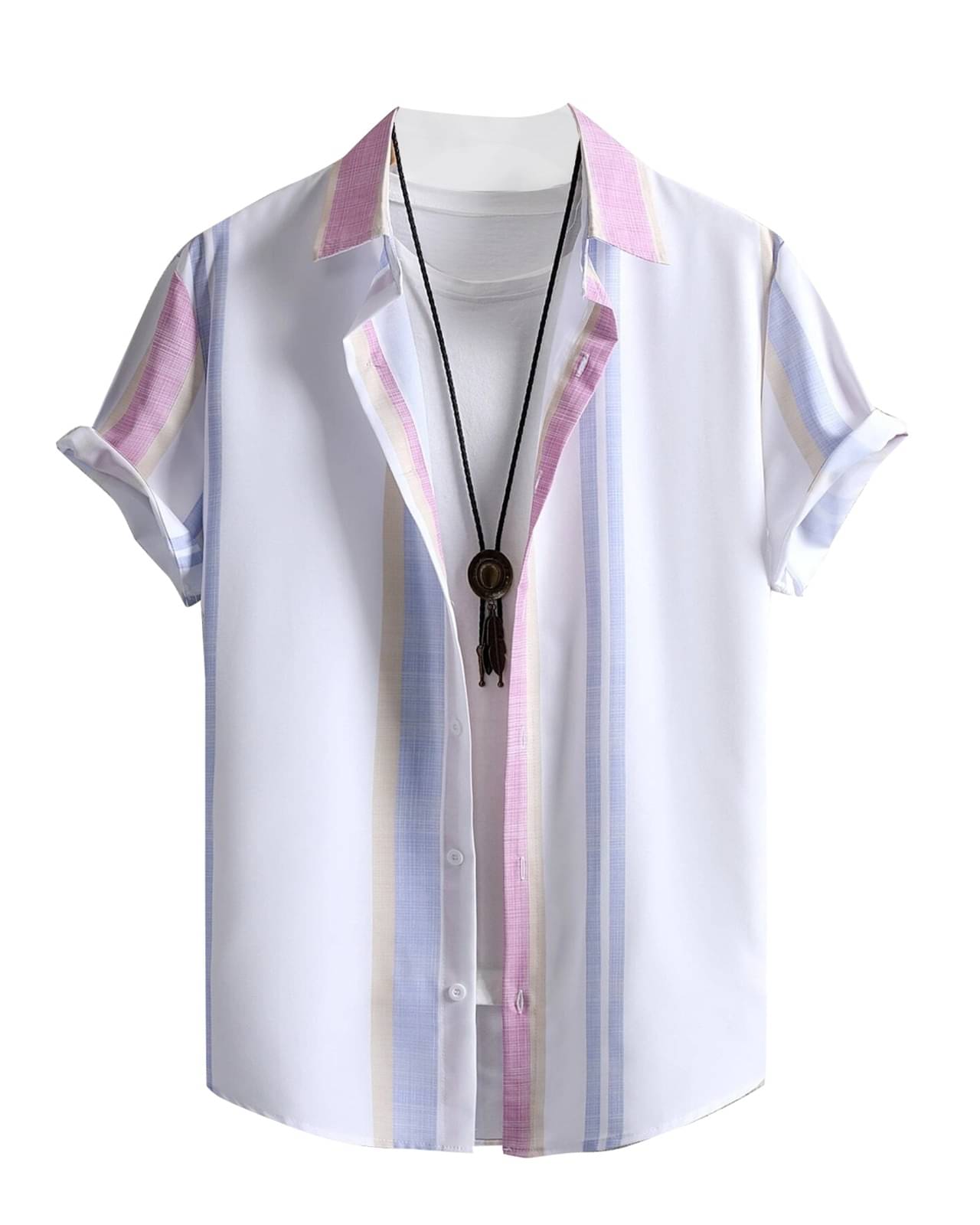 PAVICHA Rayon Flex Regular Fit Printed Half Sleeves Men's Casual Shirt - Pink ( Pack of 1 ) PAVICHA Rayon Flex Regular Fit Printed Half Sleeves Men's Casual Shirt - Pink ( Pack of 1 )