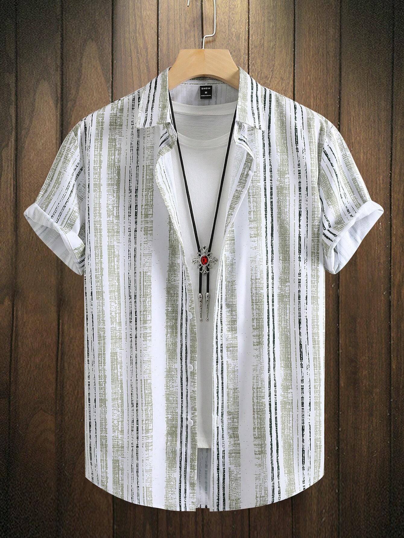 PAVICHA Rayon Flex Regular Fit Printed Half Sleeves Men's Casual Shirt - Olive ( Pack of 1 ) PAVICHA Rayon Flex Regular Fit Printed Half Sleeves Men's Casual Shirt - Olive ( Pack of 1 )