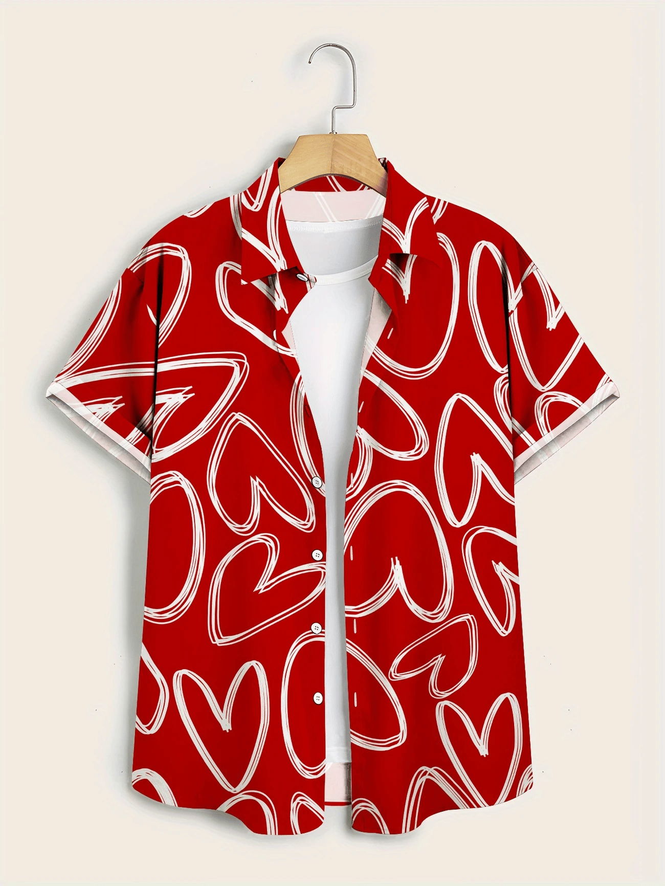 PAVICHA Rayon Flex Regular Fit Printed Half Sleeves Men's Casual Shirt - Red ( Pack of 1 ) PAVICHA Rayon Flex Regular Fit Printed Half Sleeves Men's Casual Shirt - Red ( Pack of 1 )