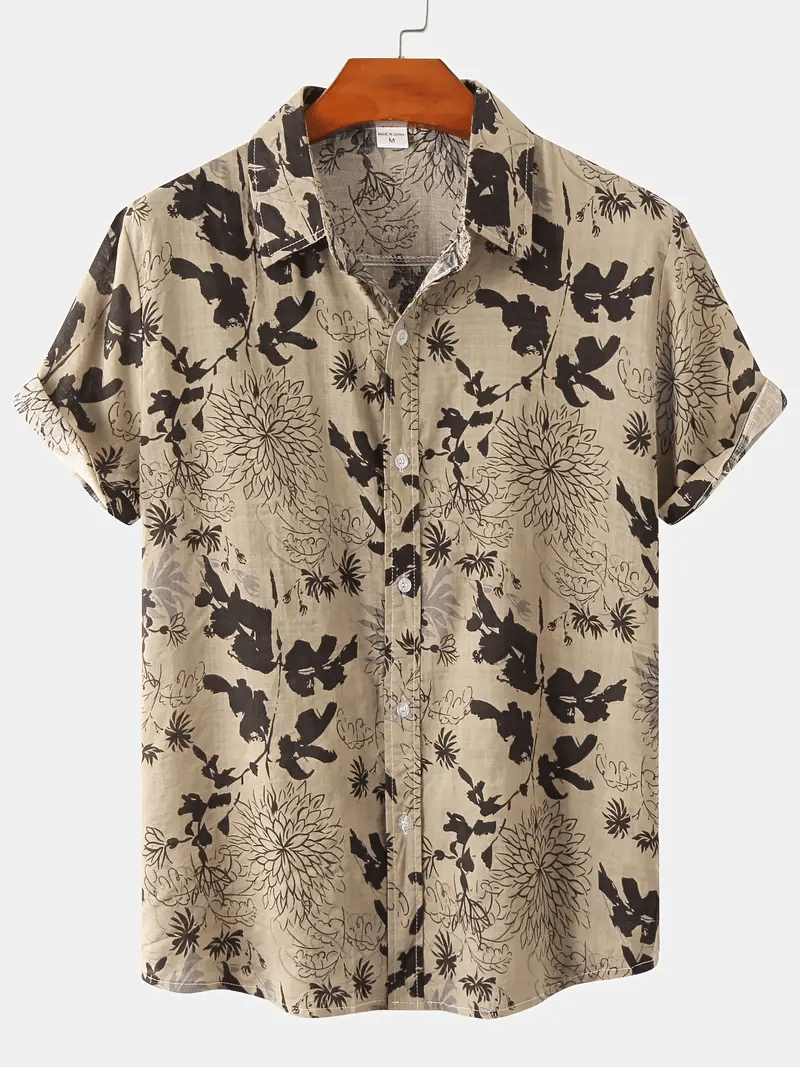 PAVICHA Rayon Flex Regular Fit Printed Half Sleeves Men's Casual Shirt - Beige ( Pack of 1 ) PAVICHA Rayon Flex Regular Fit Printed Half Sleeves Men's Casual Shirt - Beige ( Pack of 1 )