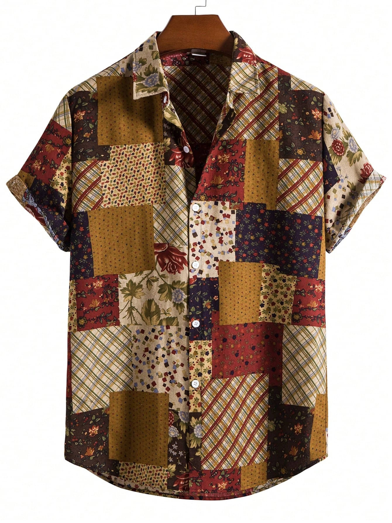 PAVICHA Rayon Flex Regular Fit Printed Half Sleeves Men's Casual Shirt - Mustard ( Pack of 1 ) PAVICHA Rayon Flex Regular Fit Printed Half Sleeves Men's Casual Shirt - Mustard ( Pack of 1 )
