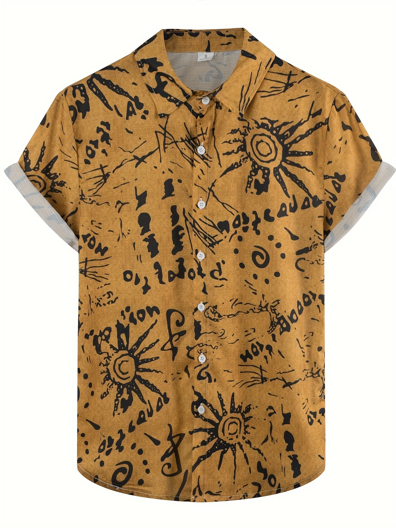 PAVICHA Rayon Flex Regular Fit Printed Half Sleeves Men's Casual Shirt - Yellow ( Pack of 1 ) PAVICHA Rayon Flex Regular Fit Printed Half Sleeves Men's Casual Shirt - Yellow ( Pack of 1 )