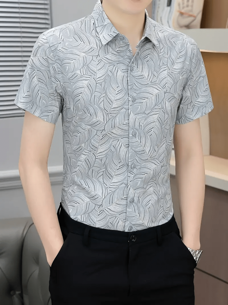     			PAVICHA Rayon Flex Regular Fit Printed Half Sleeves Men's Casual Shirt - Grey ( Pack of 1 )