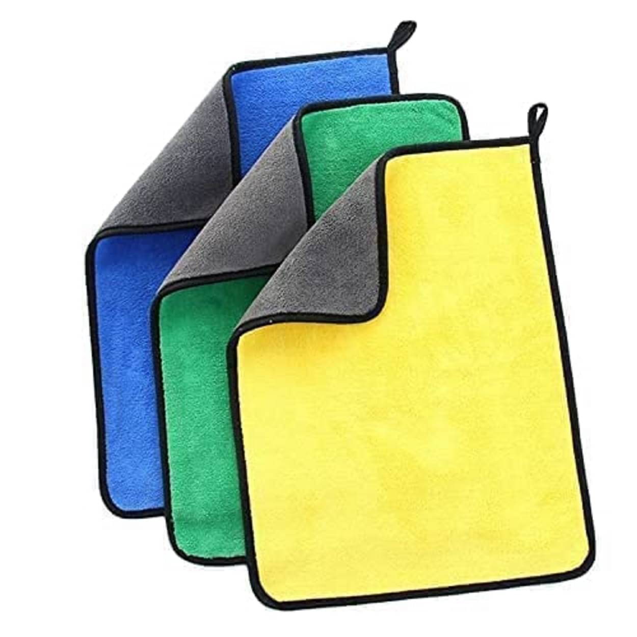 Parcon Multicolor 600 GSM Microfiber Cloth For Automobile ( Pack of 3 ) Parcon Multicolor 600 GSM Microfiber Cloth For Automobile ( Pack of 3 )