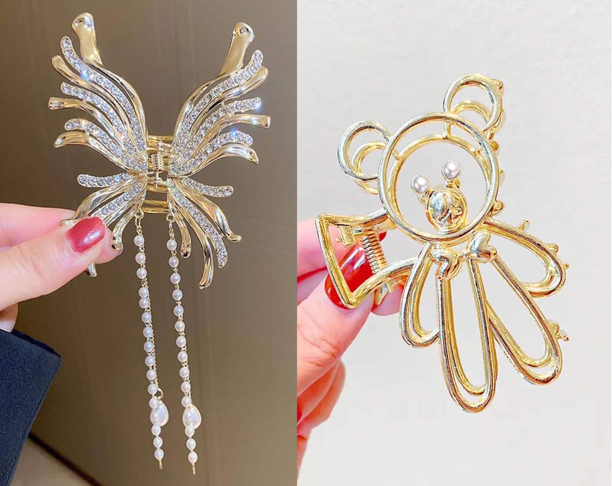     			Rhosyn Gold Women's Hair Clip ( Pack of 2 )
