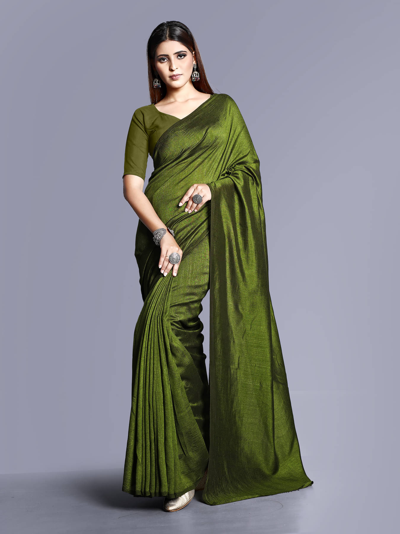 SHIRODHARI Viscose Solid Ilkal Saree With Unstitched Blouse Piece ( Multicolor 1 ) SHIRODHARI Viscose Solid Ilkal Saree With Unstitched Blouse Piece ( Multicolor 1 )