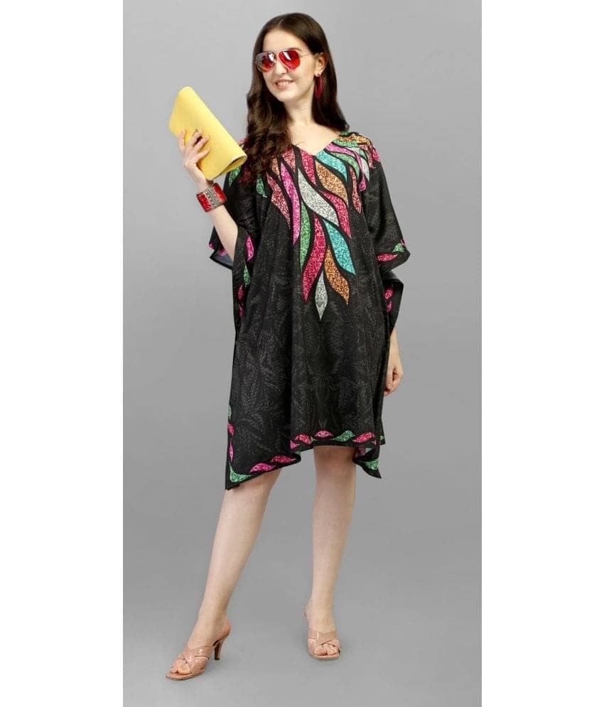 SILK SUTRA Women's Satin Kaftan ( Mustard )