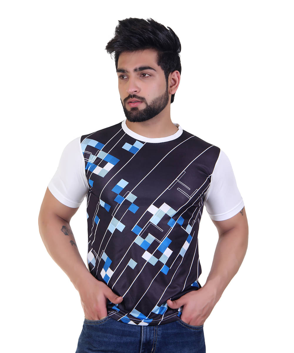     			STARFOX Men Polyester Slim Fit Printed T-Shirt ( White )