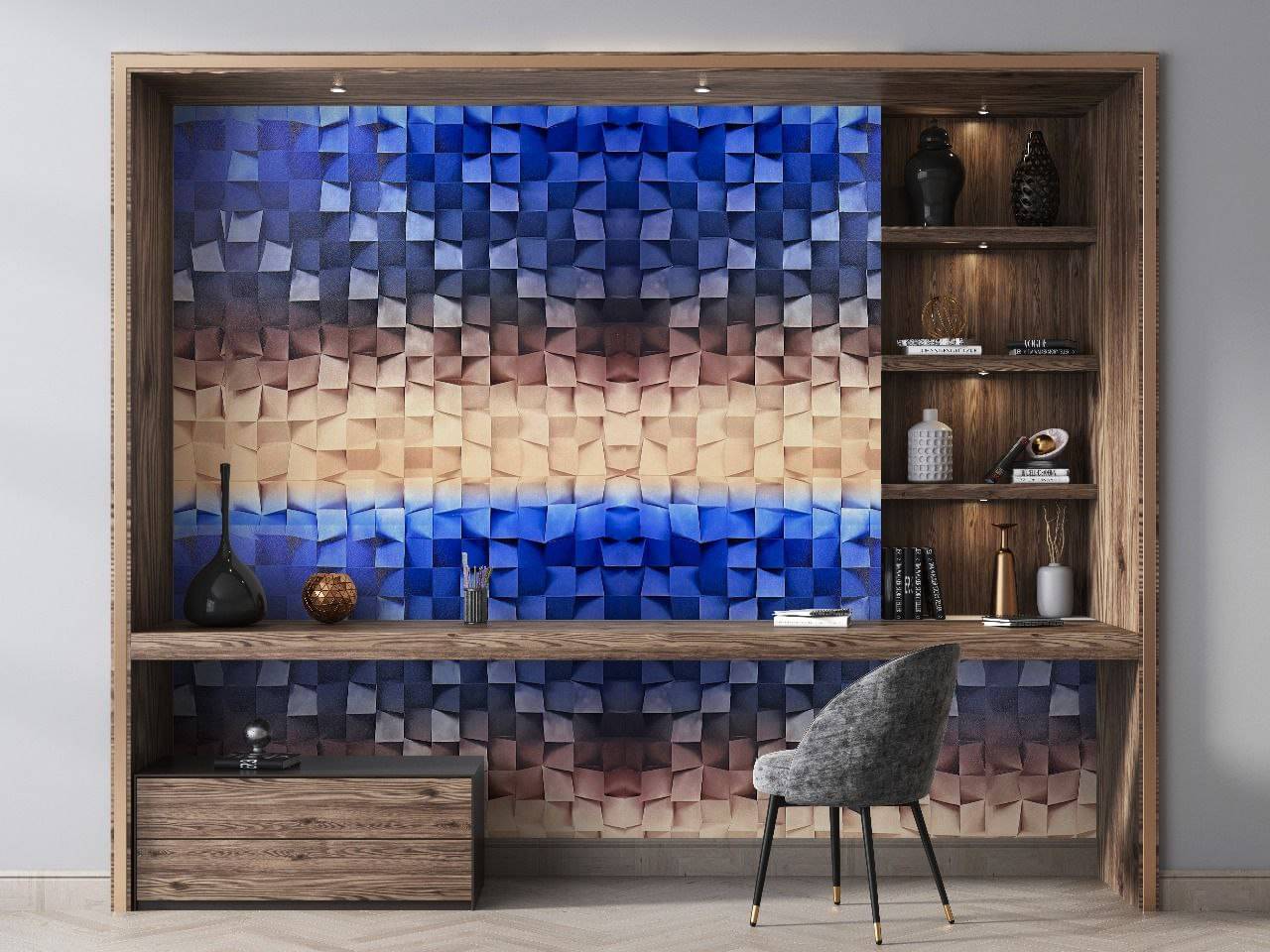     			Sekhmet Geometric 3D Wallpaper for Home (45-500CM)