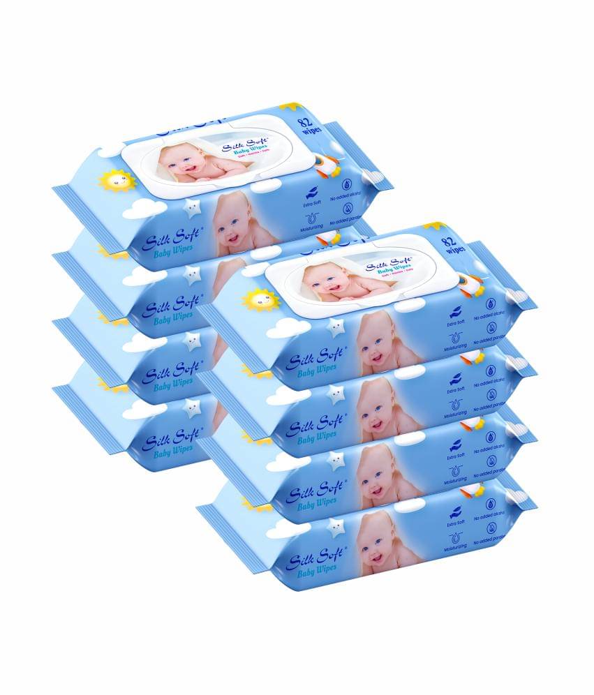 Silk Soft Non Scented For Babies ( Pack of 8 ) Silk Soft Non Scented For Babies ( Pack of 8 )