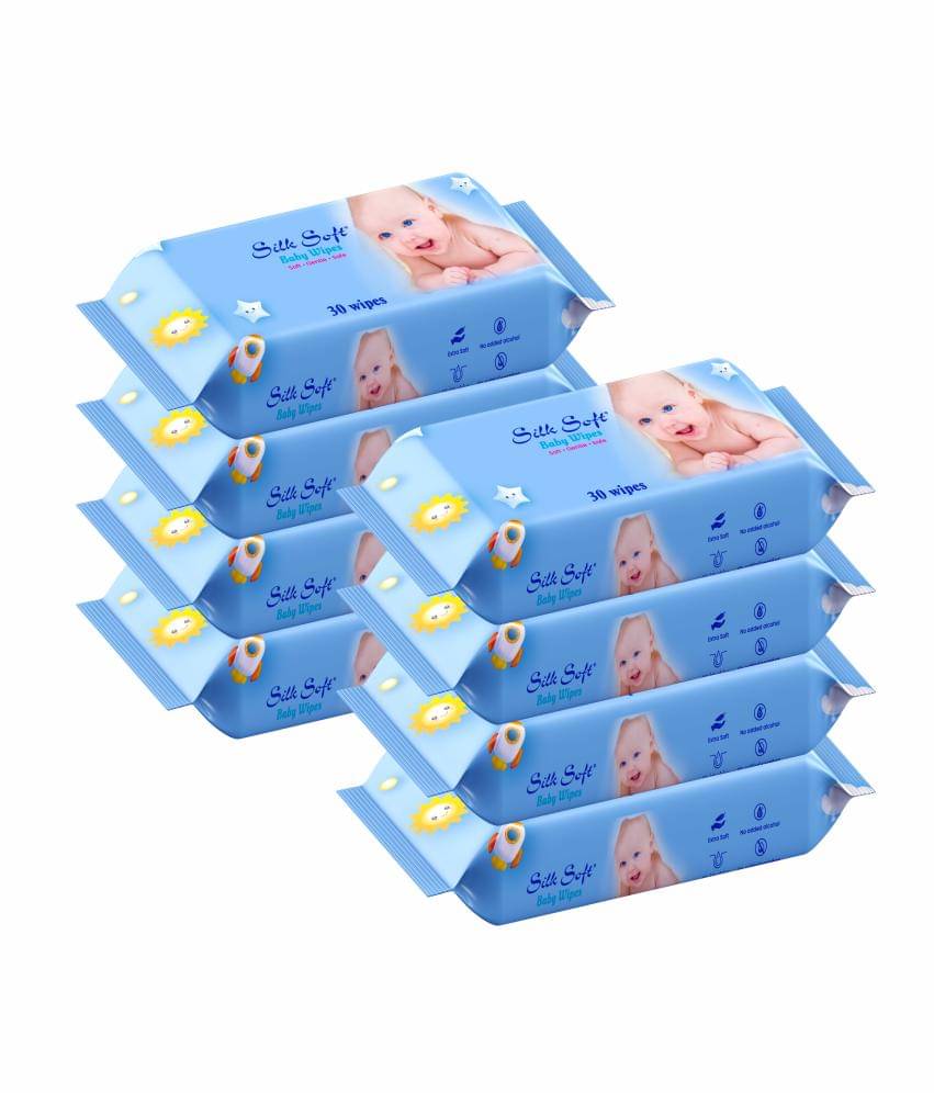 Silk Soft Non Scented For Babies ( Pack of 8 ) Silk Soft Non Scented For Babies ( Pack of 8 )