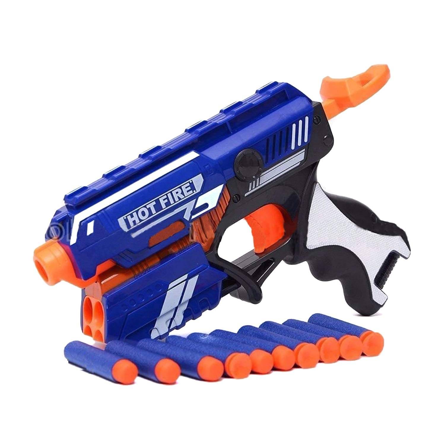     			Storm Hot Fire Soft Bullet Gun Toy with 10 Safe Soft Foam Bullets, Fun Target Shooting Battle Fight Game for Kids (Multicolor)