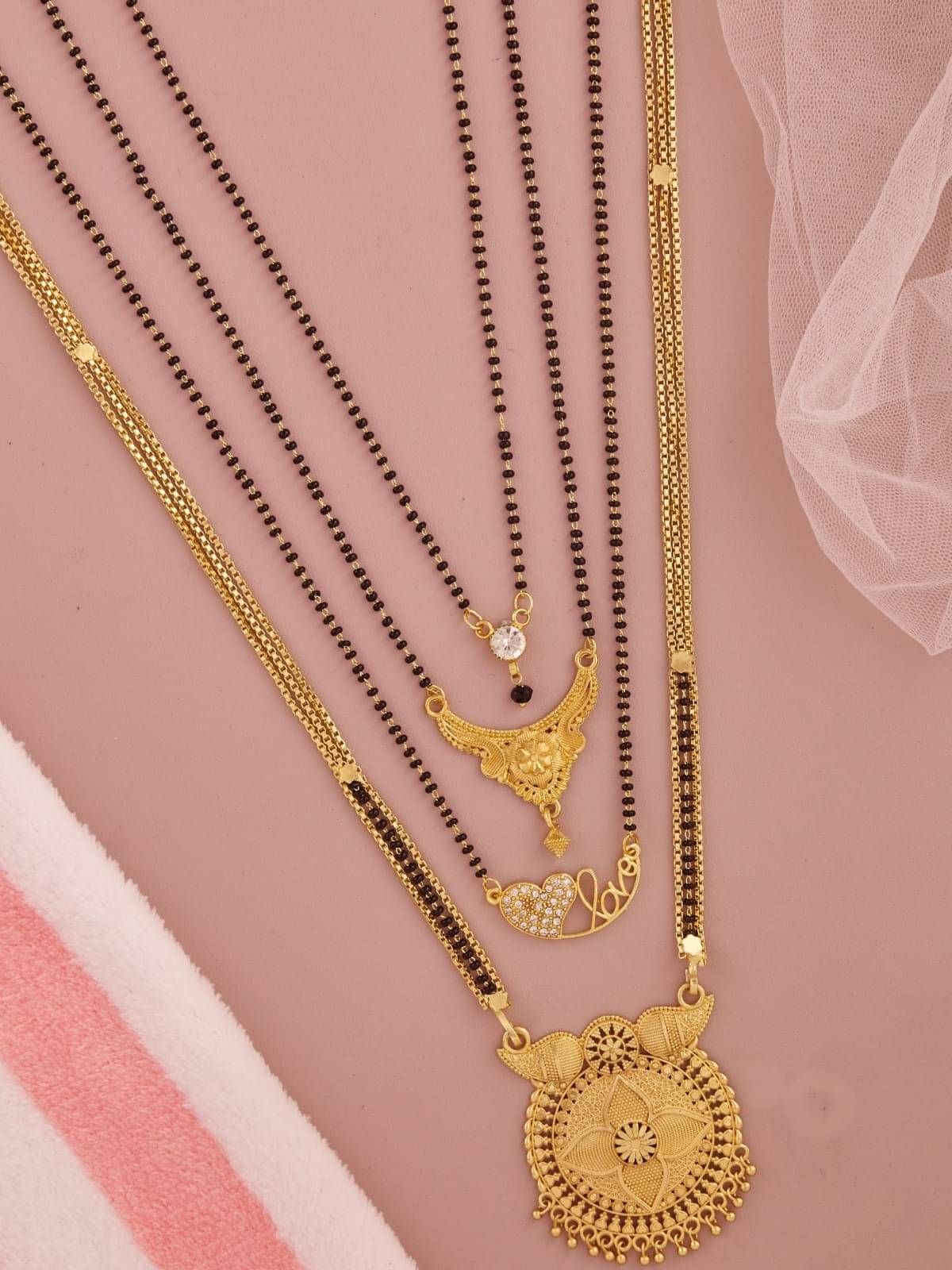 TKRB SALES Golden Mangalsutra ( Pack of 1 ) TKRB SALES Golden Mangalsutra ( Pack of 1 )