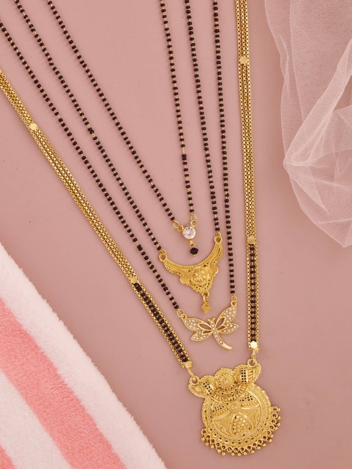 TKRB SALES Golden Mangalsutra ( Pack of 1 )     			TKRB SALES Golden Mangalsutra ( Pack of 1 )