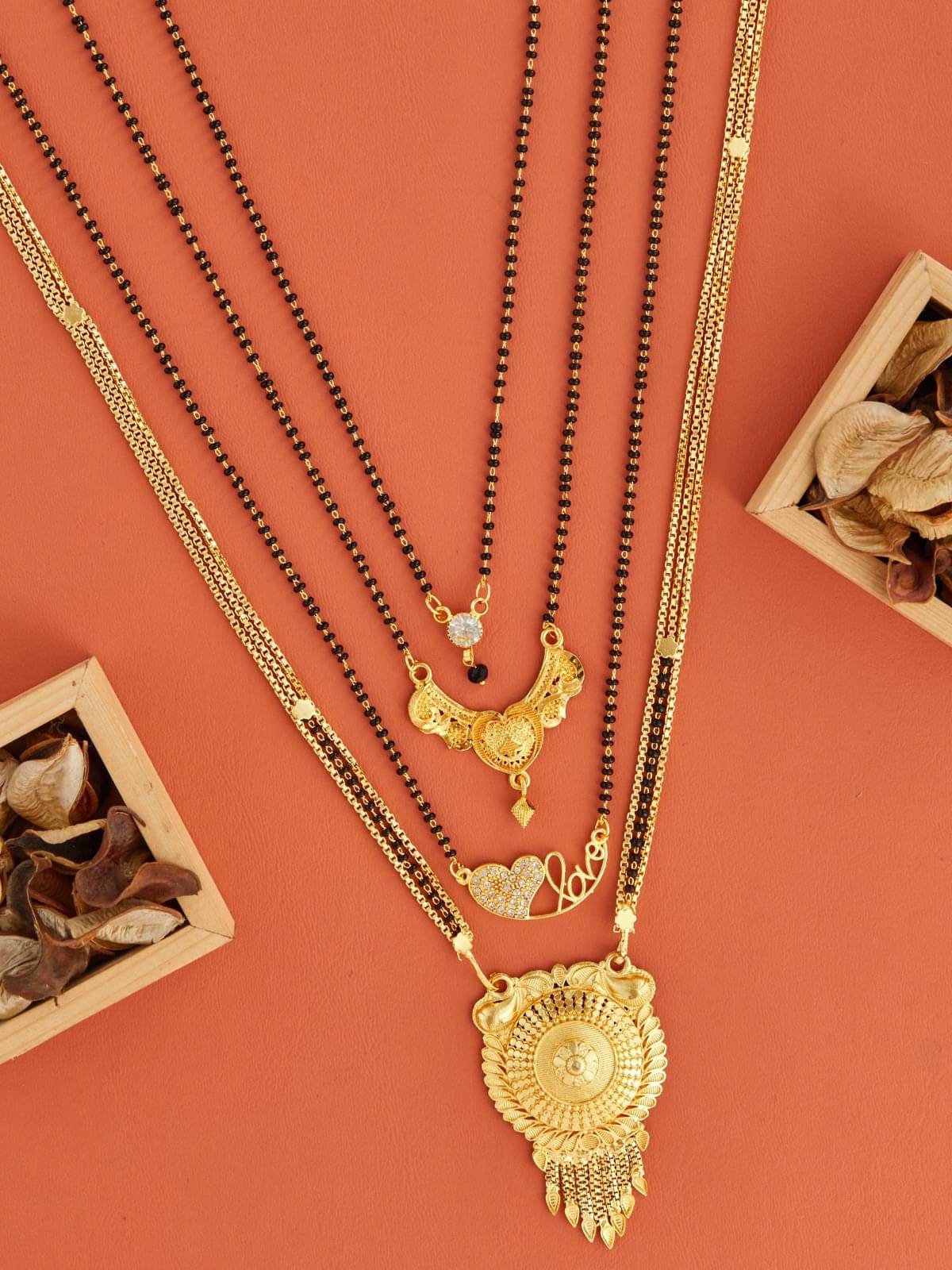TKRB SALES Golden Mangalsutra ( Pack of 1 )     			TKRB SALES Golden Mangalsutra ( Pack of 1 )