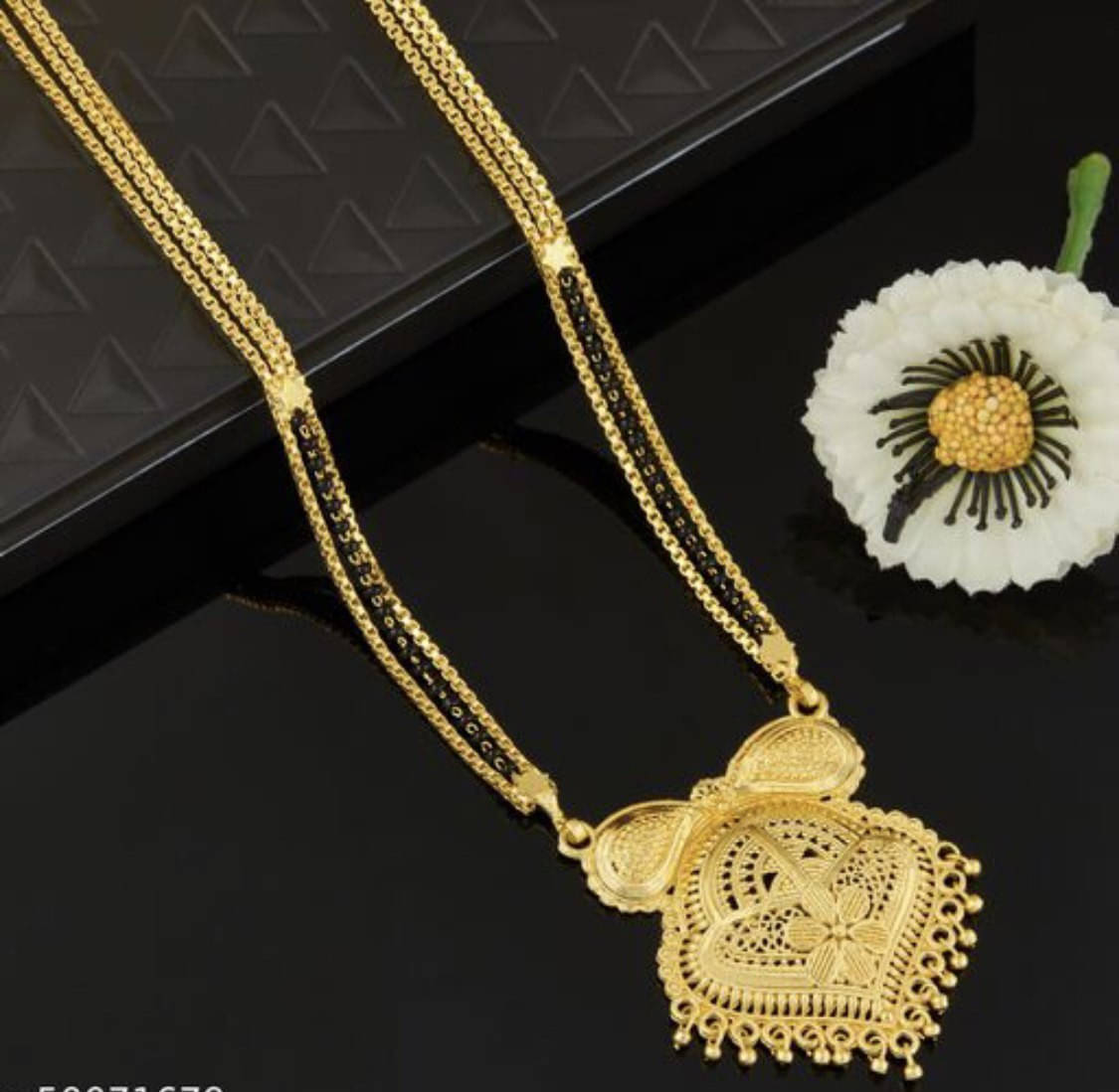 TKRB SALES Golden Mangalsutra ( Pack of 1 )     			TKRB SALES Golden Mangalsutra ( Pack of 1 )