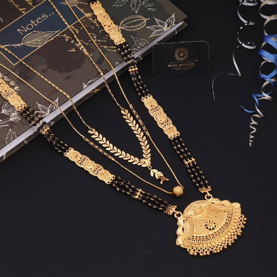 TKRB SALES Golden Mangalsutra ( Pack of 1 )     			TKRB SALES Golden Mangalsutra ( Pack of 1 )