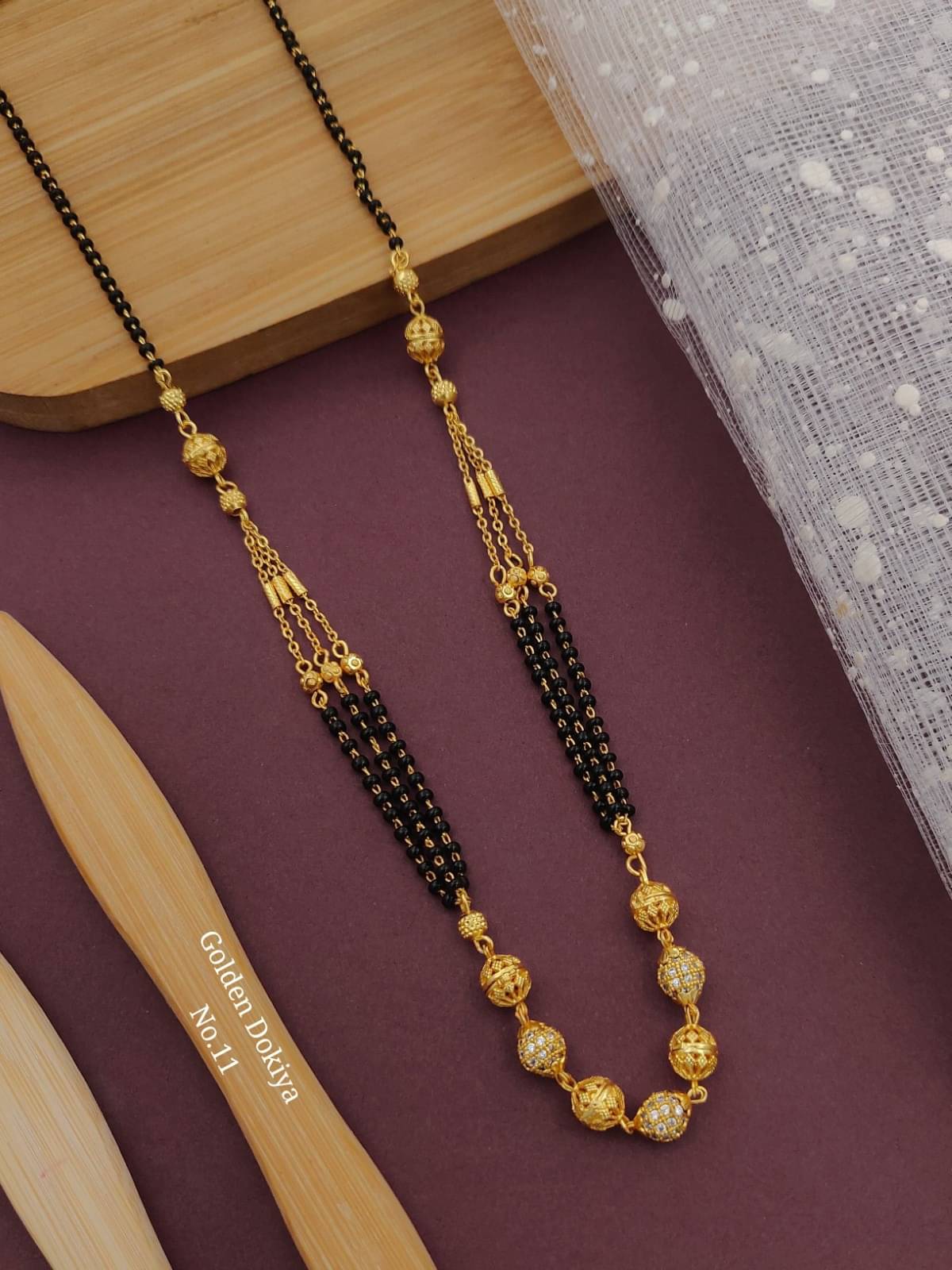     			TKRB SALES Golden Mangalsutra ( Pack of 1 )
