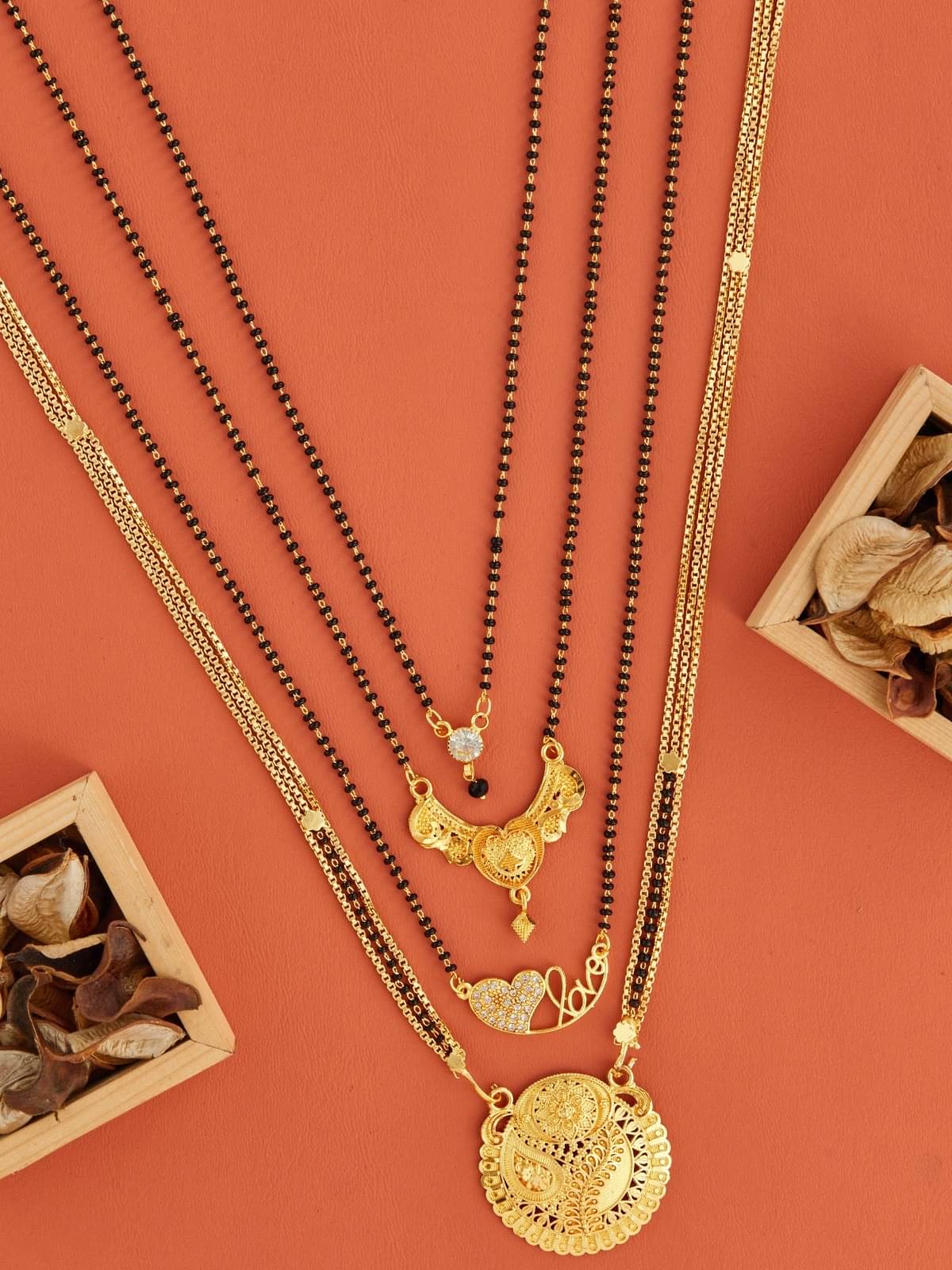     			TKRB SALES Golden Mangalsutra ( Pack of 1 )