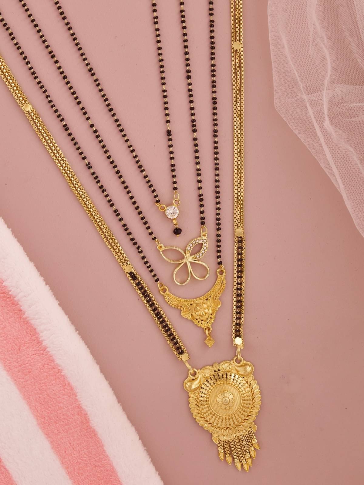 TKRB SALES Golden Mangalsutra ( Pack of 1 )     			TKRB SALES Golden Mangalsutra ( Pack of 1 )