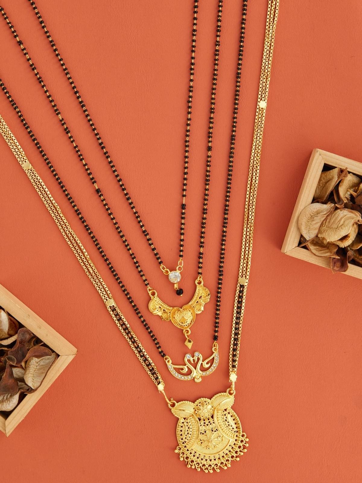 TKRB SALES Golden Mangalsutra ( Pack of 1 ) TKRB SALES Golden Mangalsutra ( Pack of 1 )