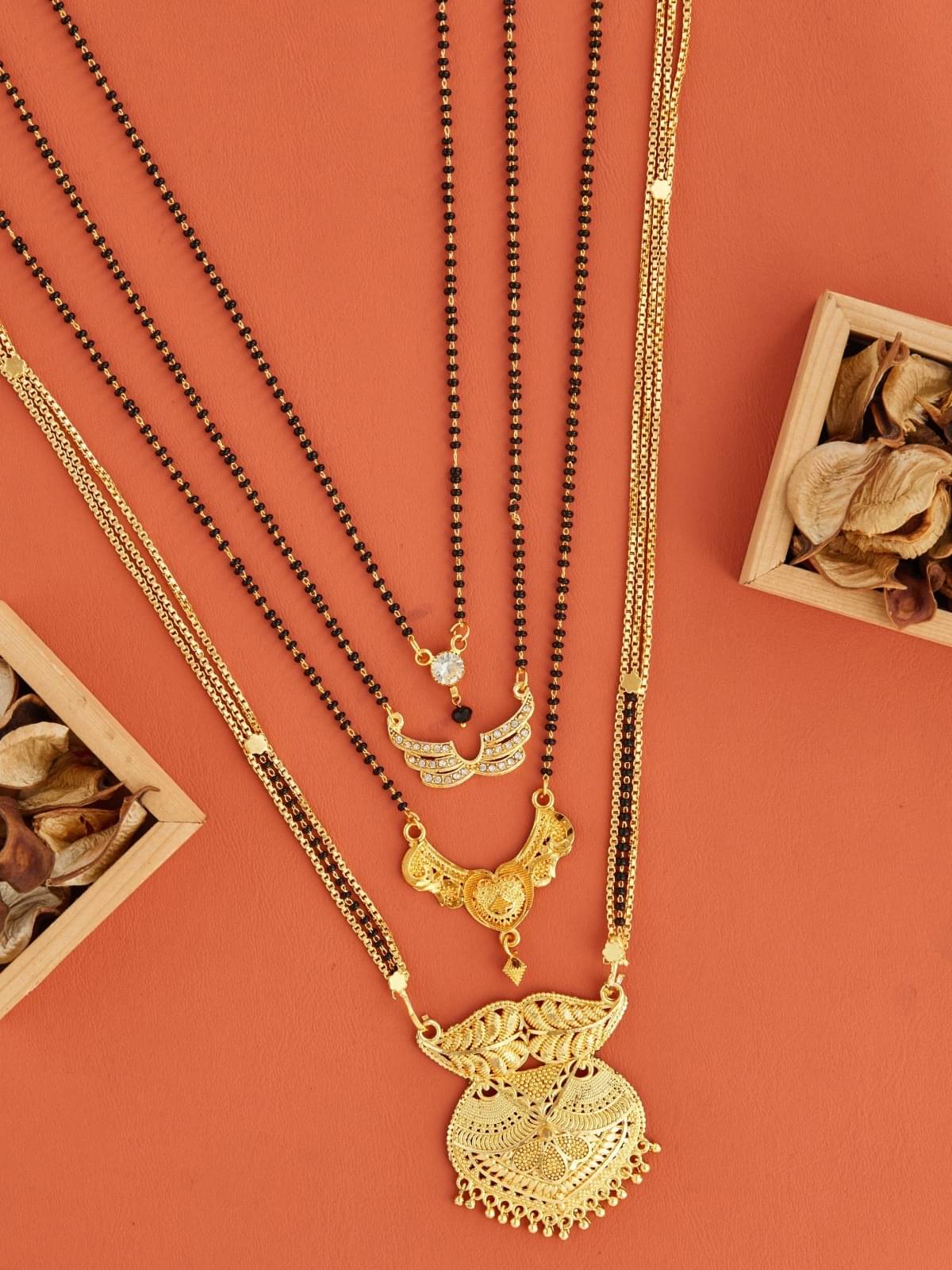 TKRB SALES Golden Mangalsutra ( Pack of 1 )     			TKRB SALES Golden Mangalsutra ( Pack of 1 )