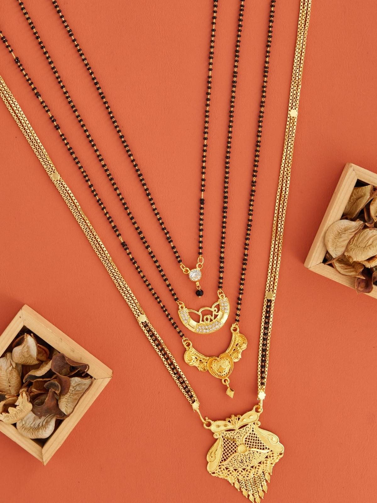 TKRB SALES Golden Mangalsutra ( Pack of 1 )     			TKRB SALES Golden Mangalsutra ( Pack of 1 )