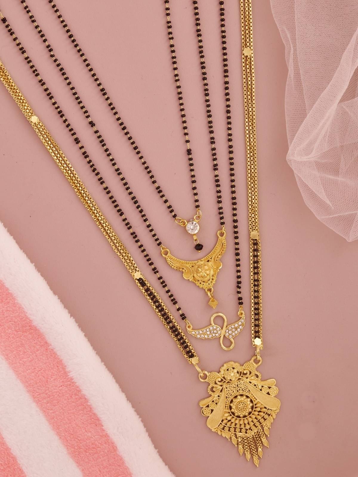     			TKRB SALES Golden Mangalsutra ( Pack of 1 )
