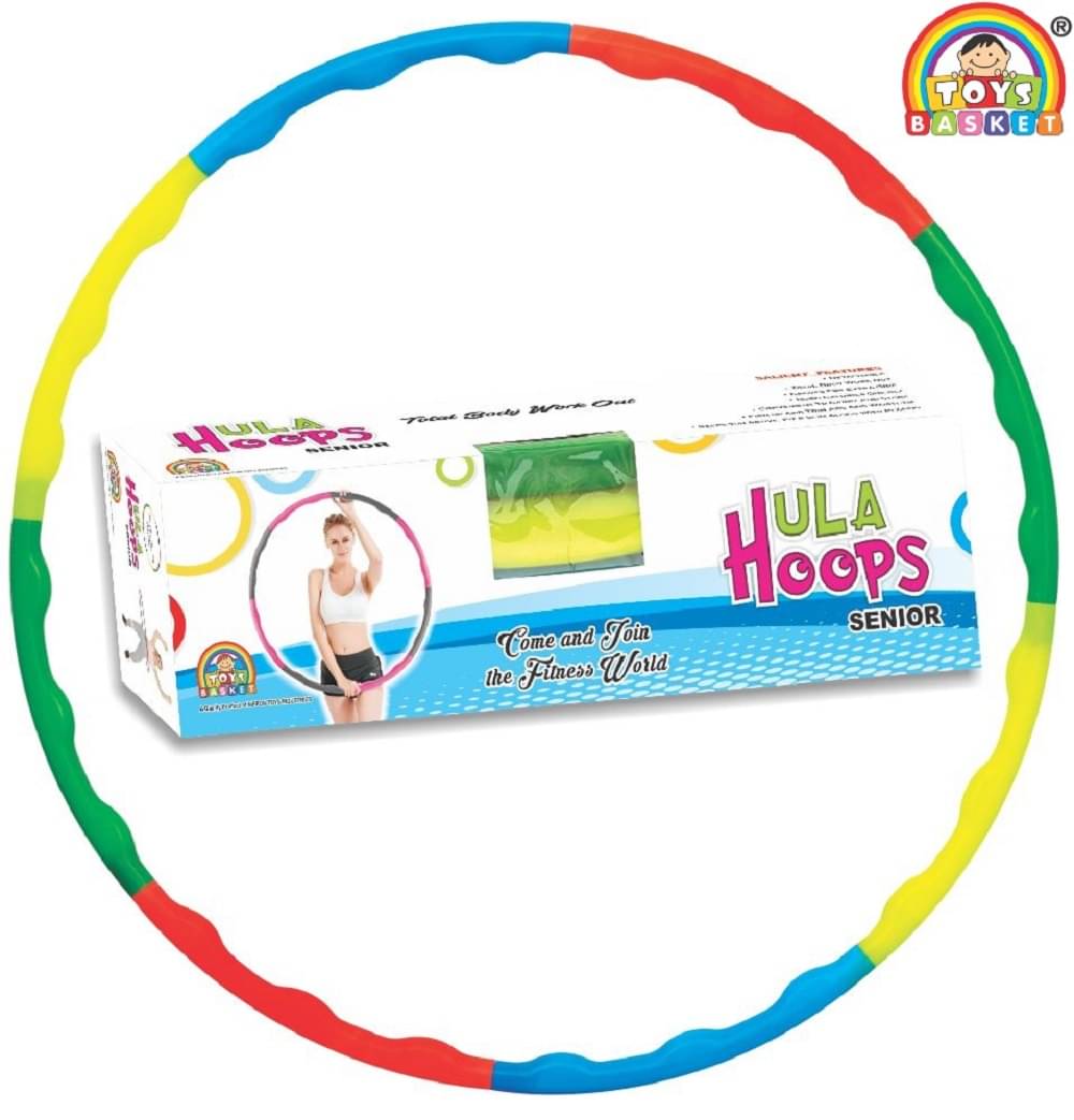     			TOYS BASKET Hula Hoop Zig-Zag Senior for Kids & Adults (34 inch Diameter & 8 pcs)