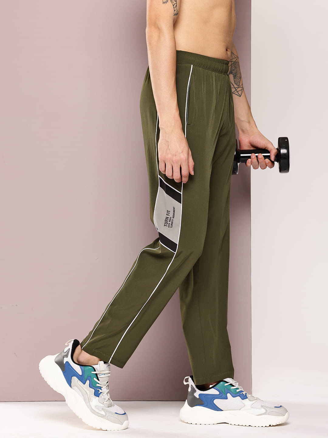 Turnfit Olive Green Polyester Men's Trackpants ( Pack of 1 )     			Turnfit Olive Green Polyester Men's Trackpants ( Pack of 1 )