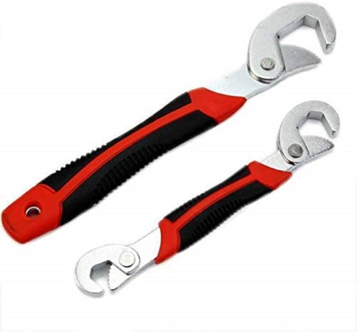     			VBE Stainless Steel Socket Adjustable Multi Function Wrench Spanner Set Tools Spanner 9Mm to 32 Mm Works,Hand Tools Plumbing Tools Snap N Grip Wrench Set Wrench Spanner (Set of 2 Piece)