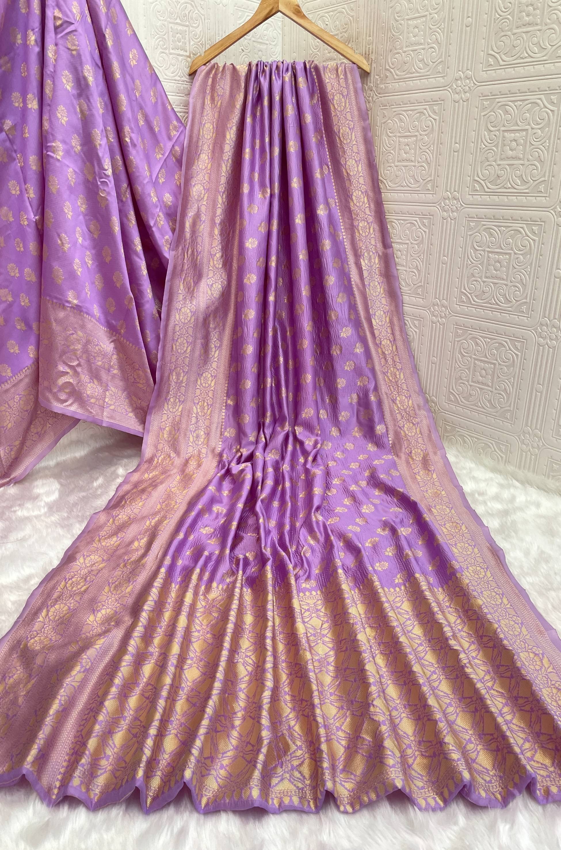 fab woven Art Silk Woven Kanjeevaram Sarees With Unstitched Blouse Piece ( Lavender ) fab woven Art Silk Woven Kanjeevaram Sarees With Unstitched Blouse Piece ( Lavender )