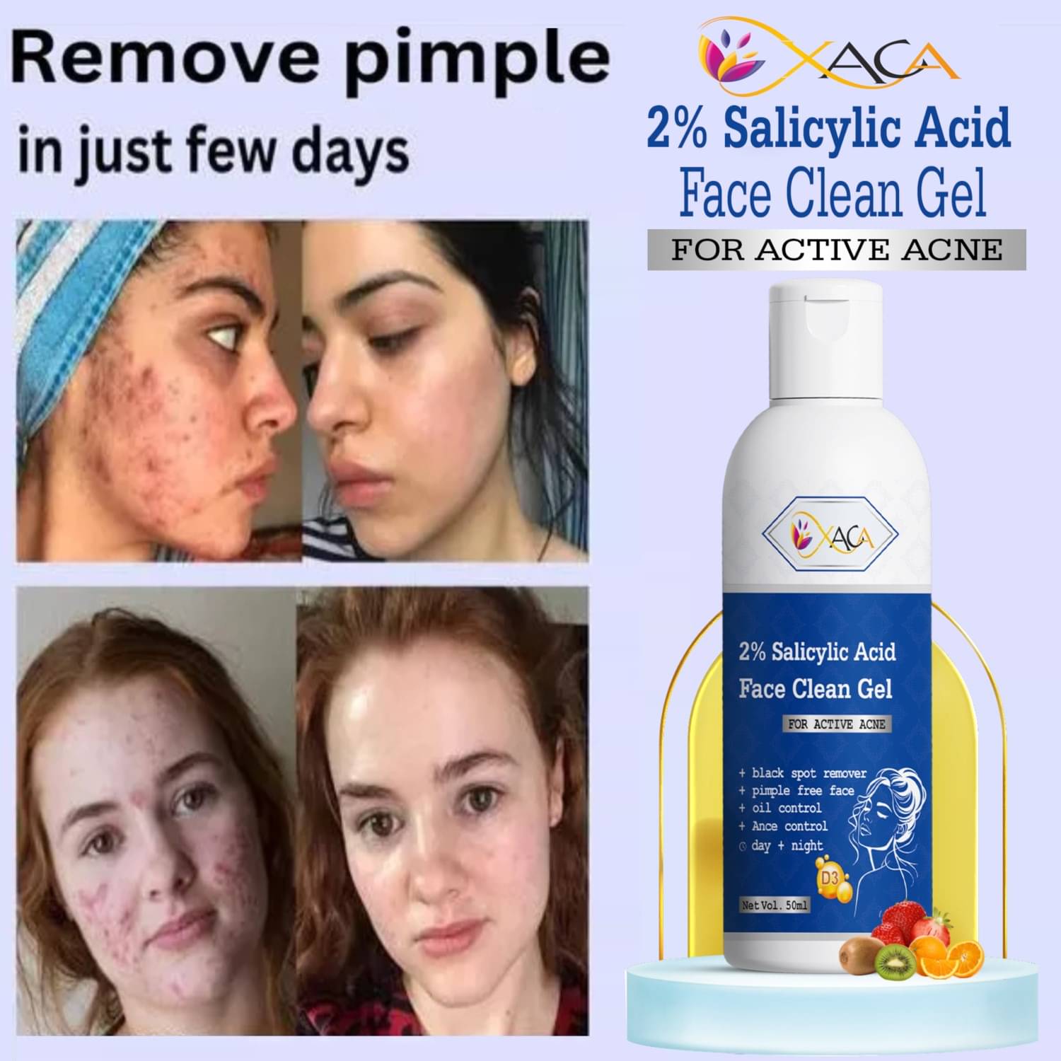 xaca Face Serum Salicylic Acid Acne Removal For All Skin Type ( Pack of 1 )     			xaca Face Serum Salicylic Acid Acne Removal For All Skin Type ( Pack of 1 )