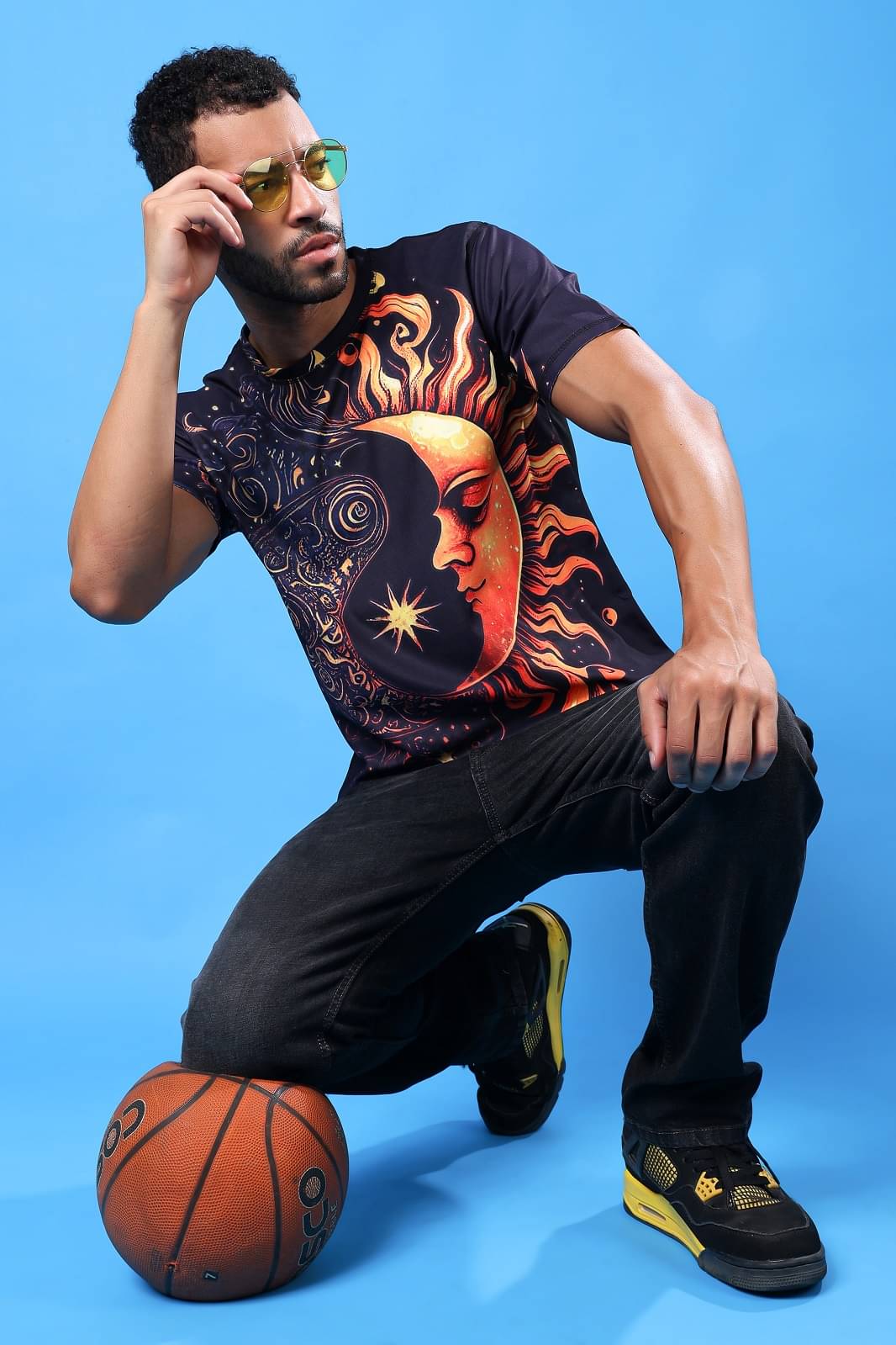 yellow tree Men Polyester Regular Fit Printed T-Shirt ( Multicolor ) yellow tree Men Polyester Regular Fit Printed T-Shirt ( Multicolor )