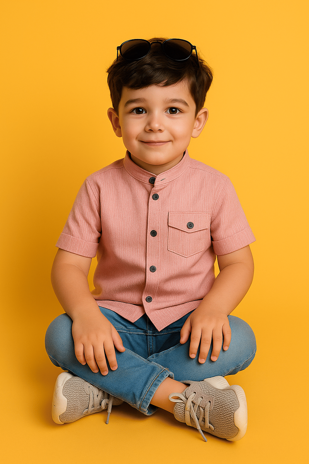 ALY JH0N Pack of 1 Boys 100% Cotton Full Sleeves Shirt ( Pink ) ALY JH0N Pack of 1 Boys 100% Cotton Full Sleeves Shirt ( Pink )