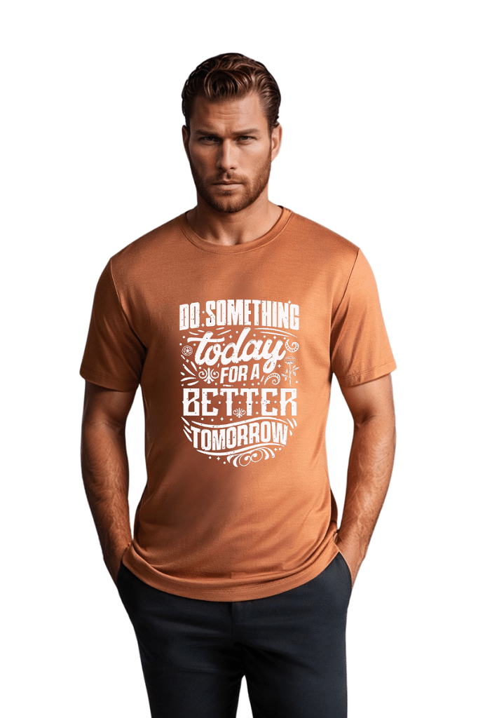     			BLUEFICUS Men Polyester Regular Fit Printed T-Shirt ( Tan )
