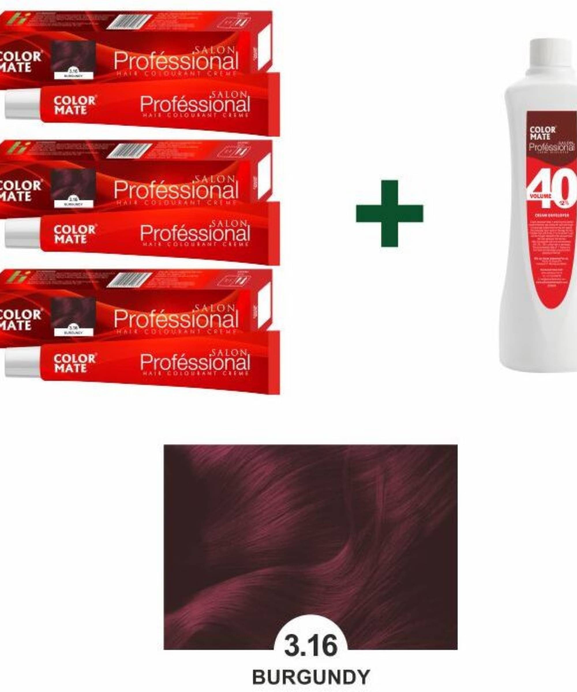     			Color Mate Natural Temporary Hair Color 1160 mL Burgundy