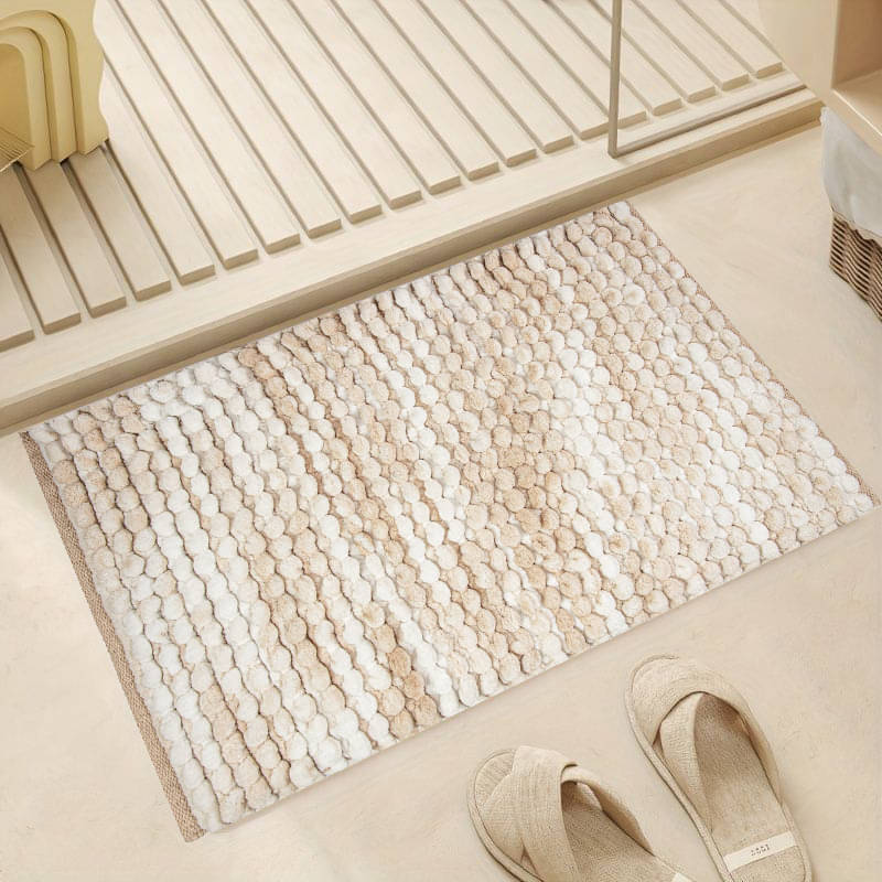     			ELANZA Beige Polyester Rectangular Floor Mat ( Pack of 1 )