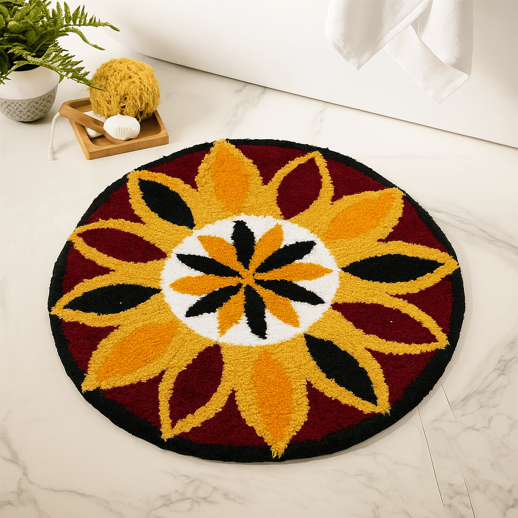     			ELANZA Multi Polyester Rectangular Floor Mat ( Pack of 1 )