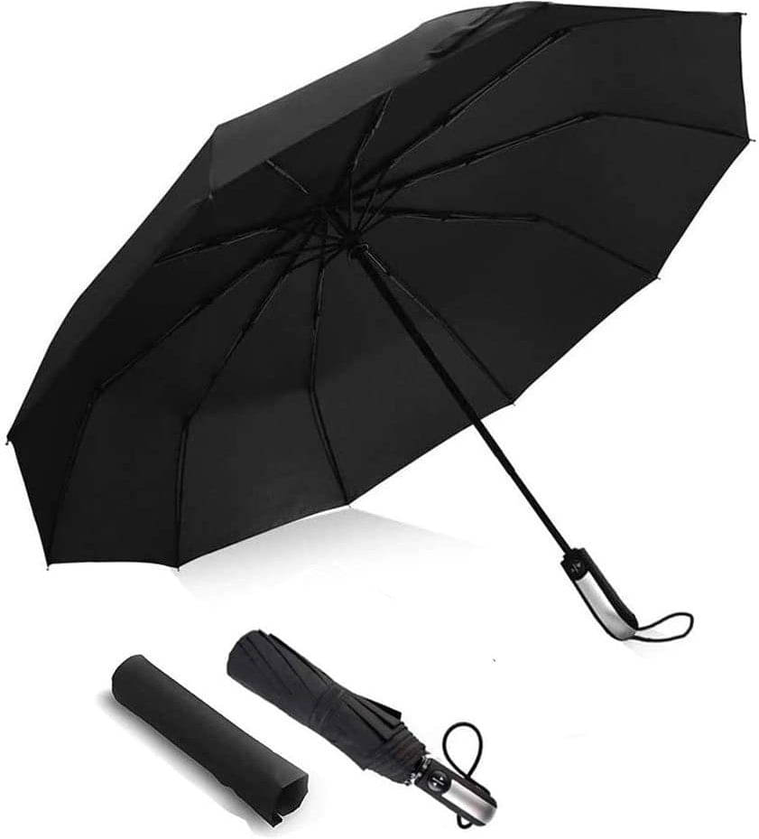 FULKIZA Black 1 Fold Umbrella FULKIZA Black 1 Fold Umbrella