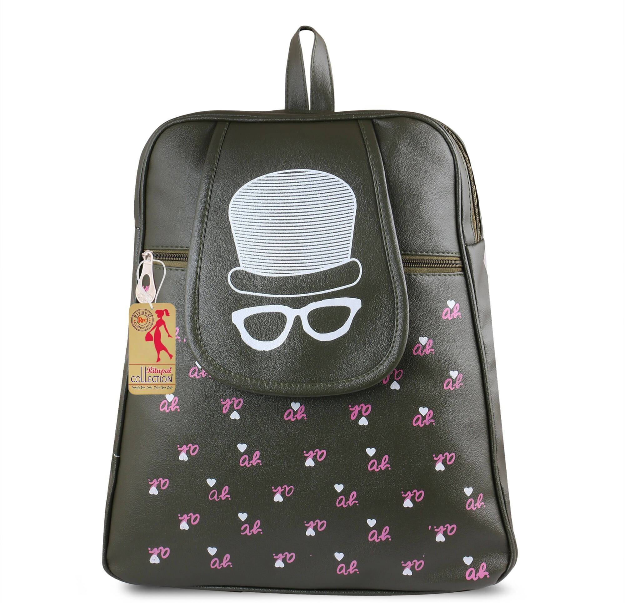     			Generic Backpack PU Set of 1 ( Green )